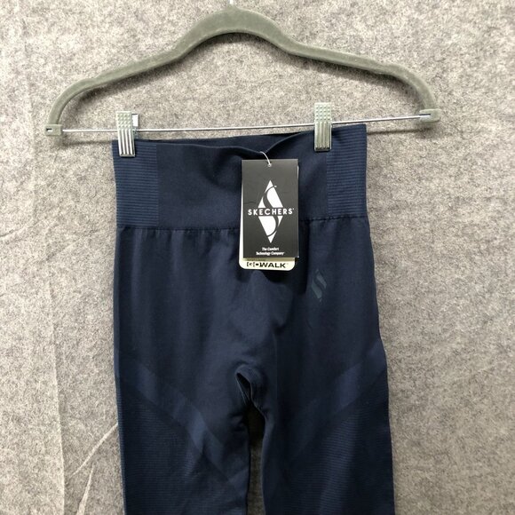 NWT Skechers Go Walk High Waisted Leggings Womens S Navy Blue Seamless Active - Picture 3 of 11